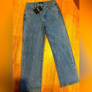 KYO brand from ASOS. New with tags . Straight fit with rhinestone embellishments